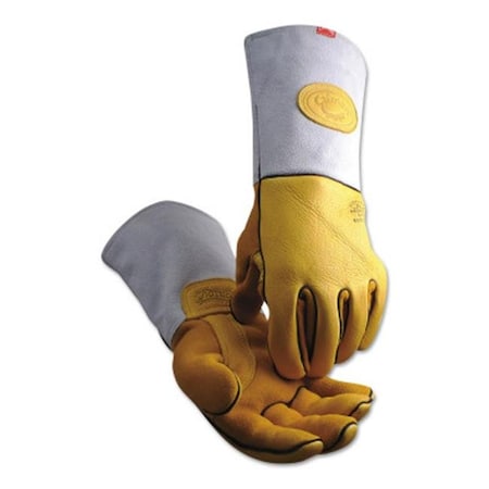 Caiman Caiman 607-1485-L Deer Grains Gloves Genuine American Deerskin; Large - Gold 607-1485-L